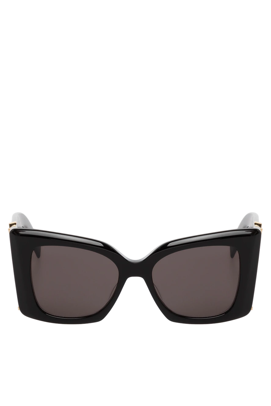 Saint Laurent очки для защиты от солнца женские черные из пластика 179257 - фото 1