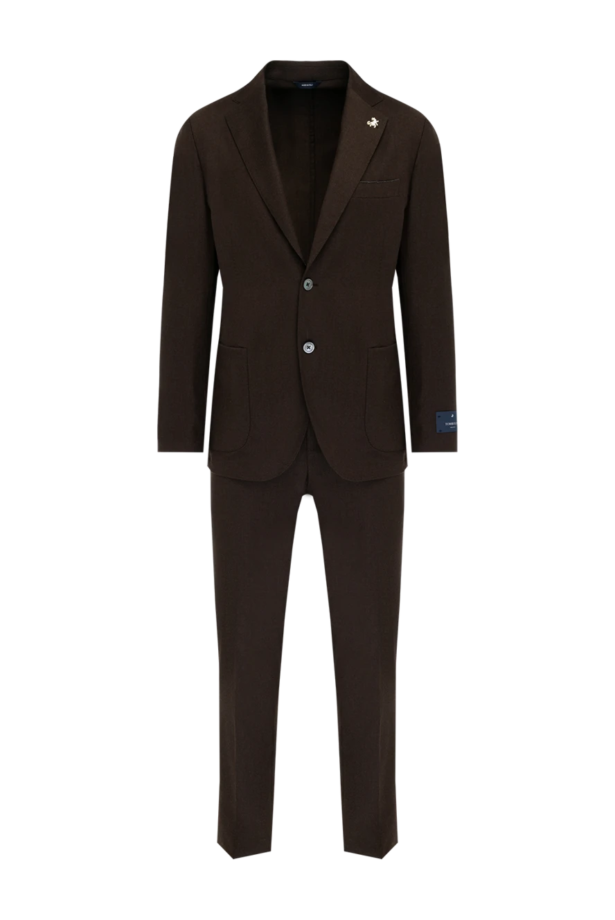 Tombolini brown wool suit for men 179629 - photo 1