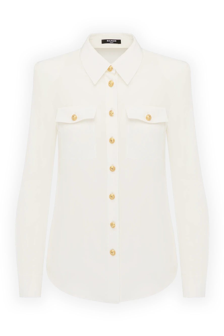 Balmain white silk blouse for women 179746 - photo 1