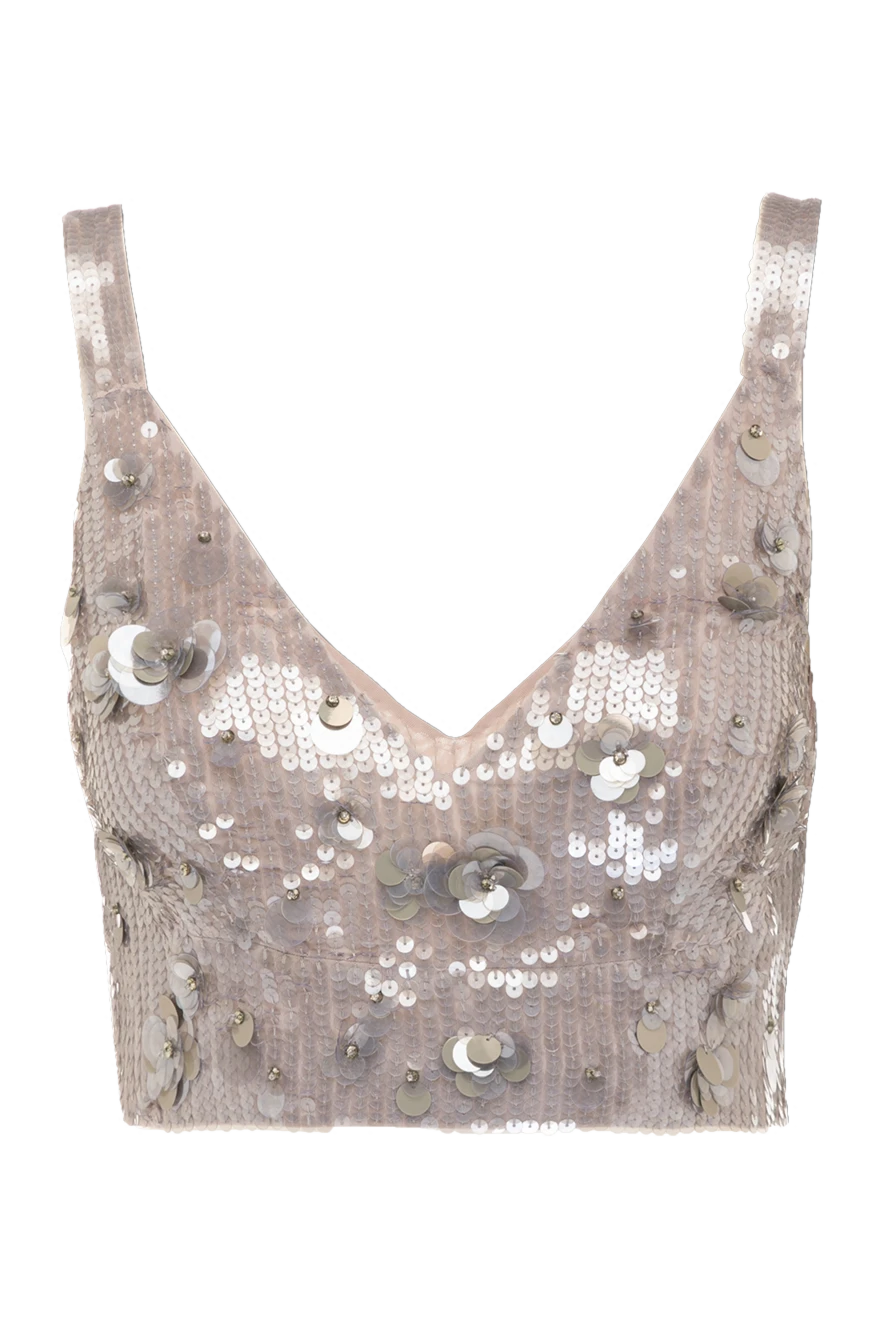P.A.R.O.S.H. women's gray top made of polyamide and elastane 179792 - photo 1