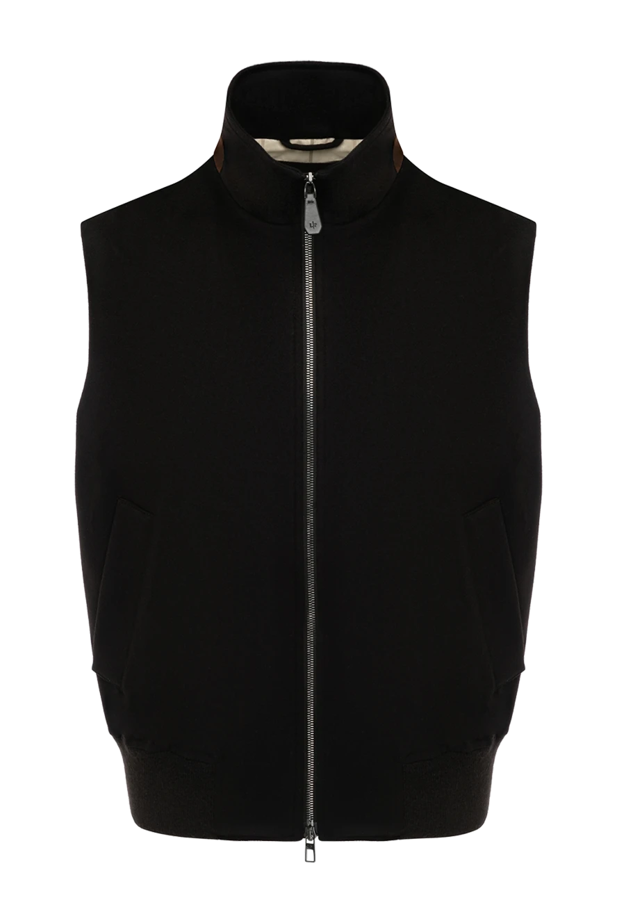Loro Piana жилет чоловічий коричневий із кашеміру 179852 - фото 1