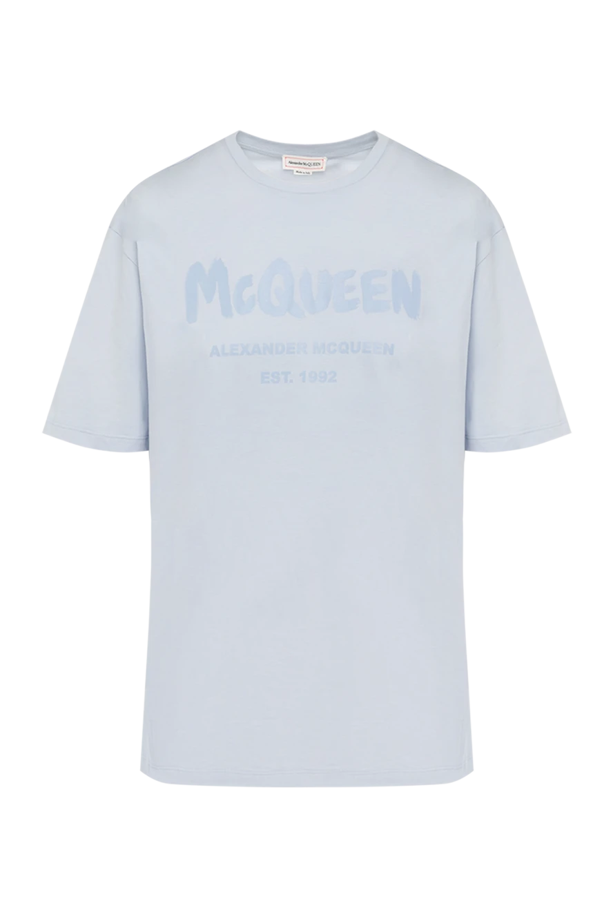 Alexander McQueen women's blue t-shirt made of cotton 179869 - photo 1