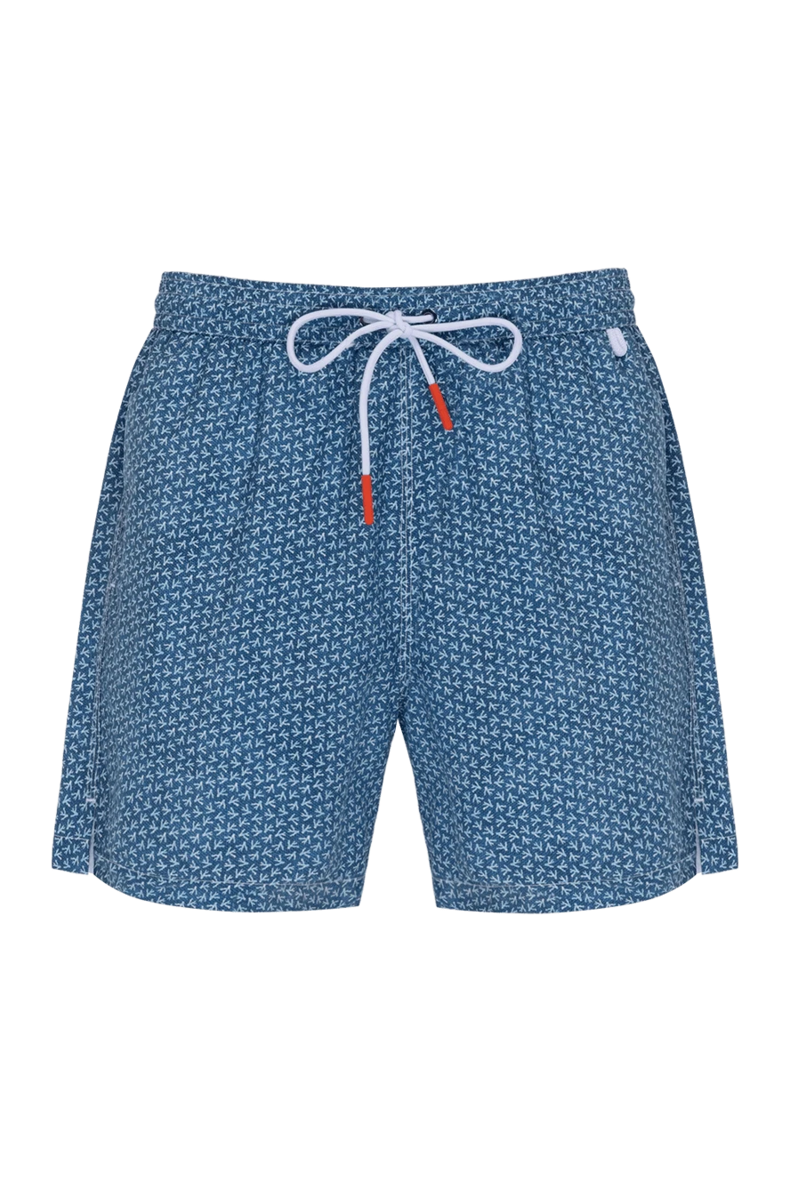Isaia шорты пляжные мужские голубые с логотипом 180411 - фото 1