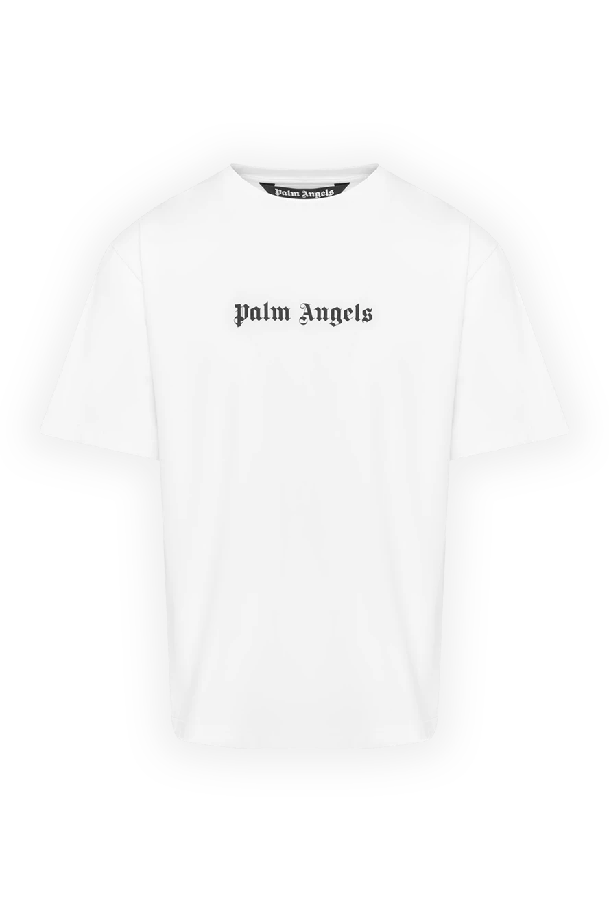 Palm Angels футболка белая хлопковая мужская с логотипом 180482 - фото 1