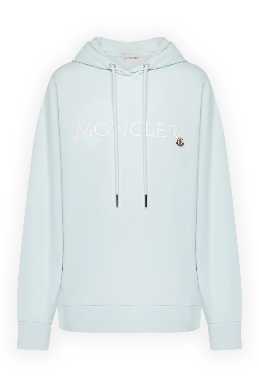 Moncler худі жіноче блакитне з логотипом 180525 - фото 1