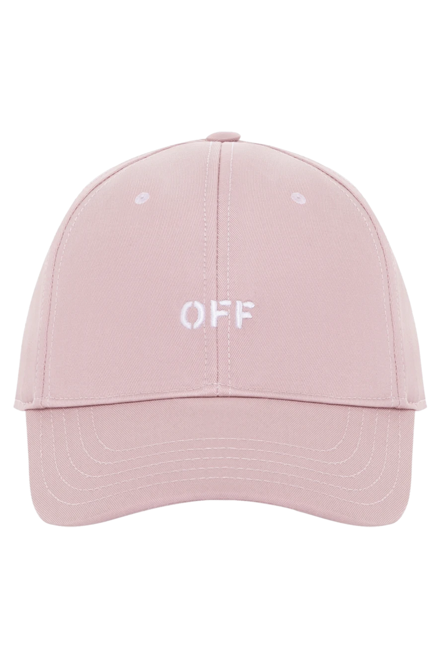 Off-White кепка женская розовая из хлопка 180542 - фото 1