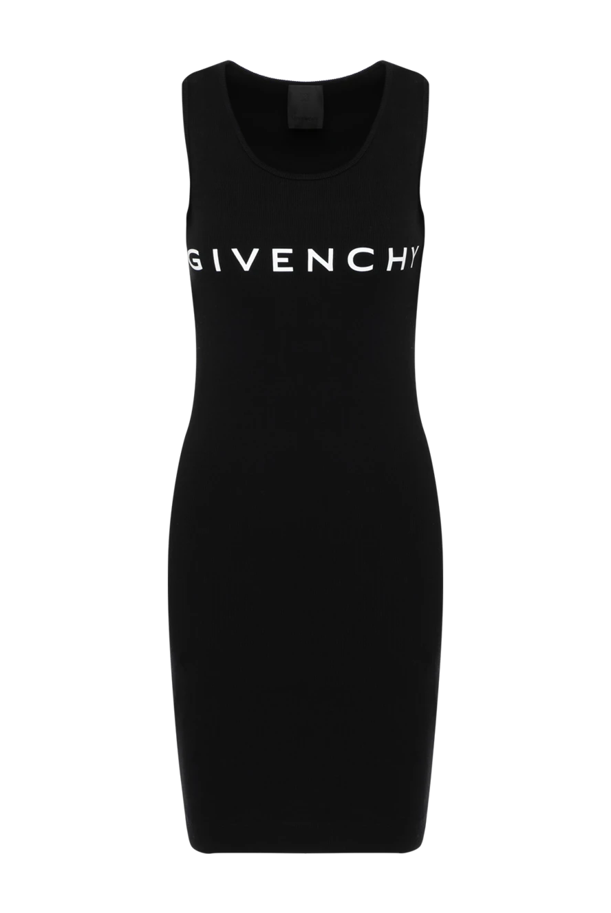 Givenchy сукня трикотажна чорна з відкритими плечима та логотипом 180696 - фото 1