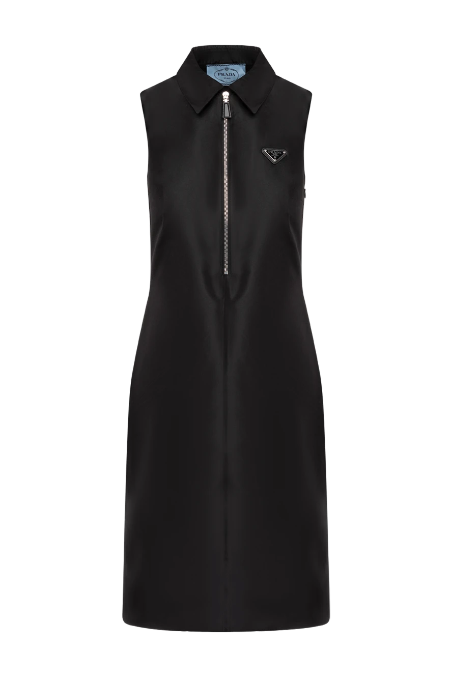 Prada платье черное облегающее с открытыми плечами 180807 - фото 1