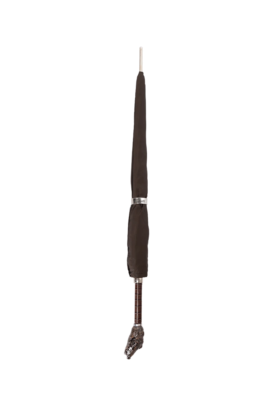 Pasotti парасолька з ручкою з крокодилової шкіри crocodile коричнева 180937 - фото 1