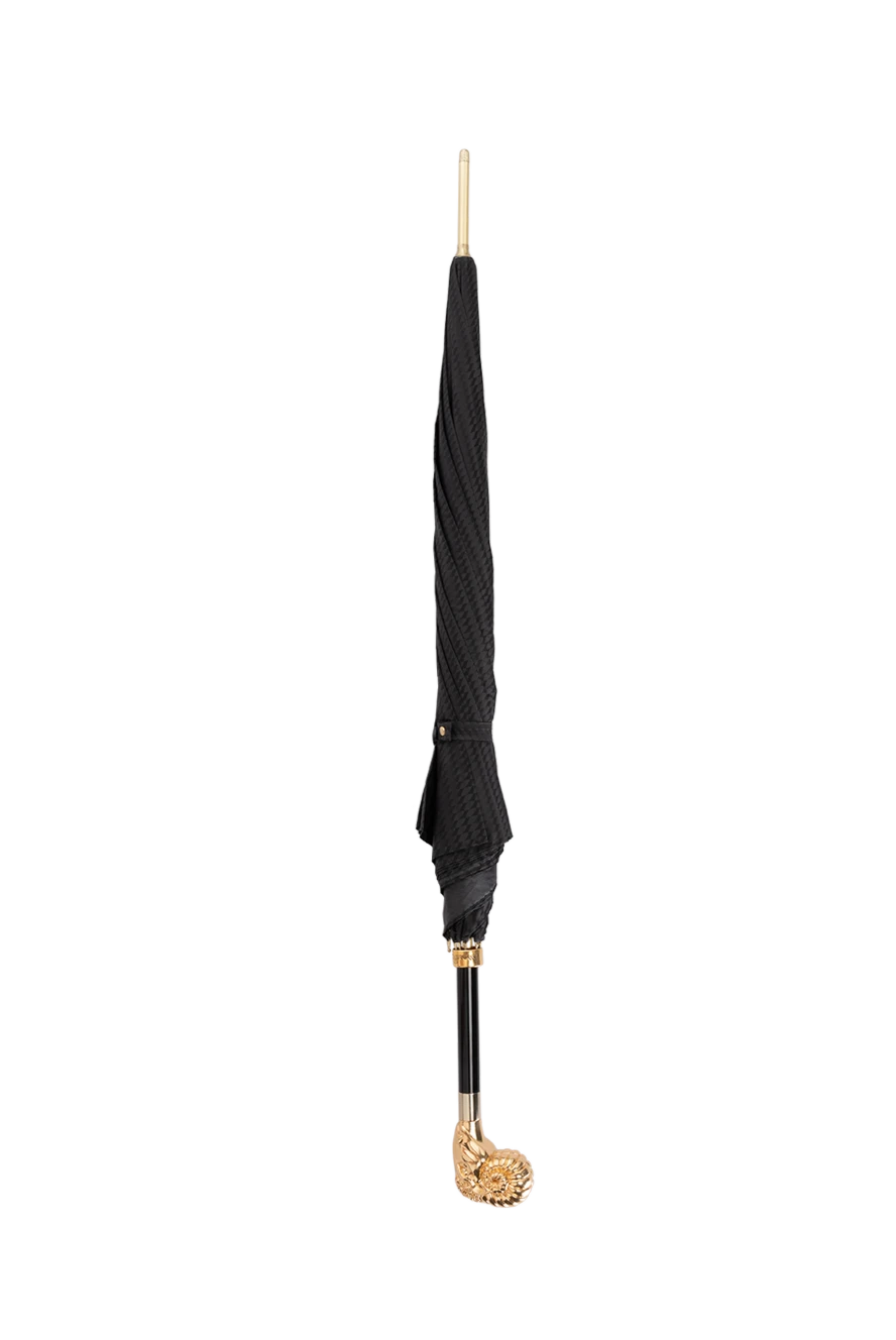 Pasotti парасолька чоловіча gold ram handle чорна 180943 - фото 1