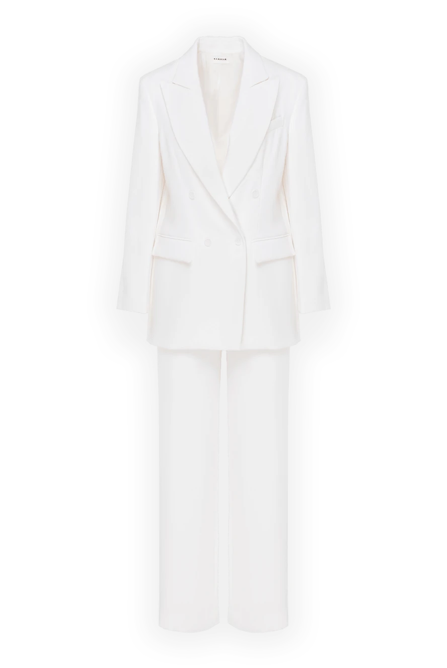 P.A.R.O.S.H. women's white double-breasted suit with trousers 181269 - photo 1