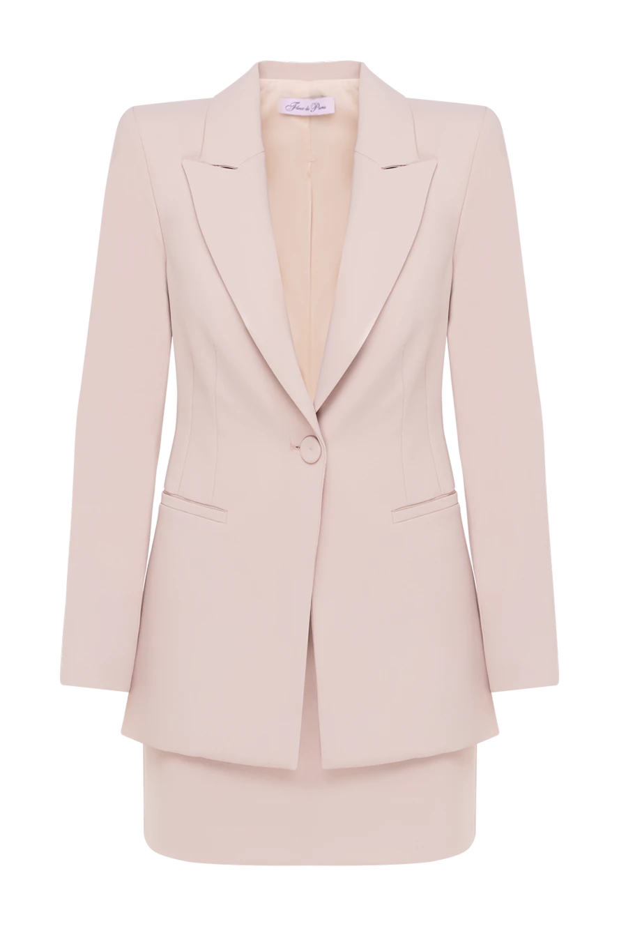 Fleur de Paris женский костюм с юбкой мини бежевый женский костюм с юбкой 184714 - фото 1