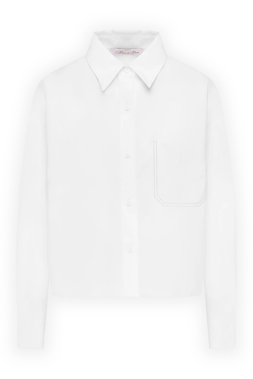 Fleur de Paris women's white cotton shirt 184742 - photo 1
