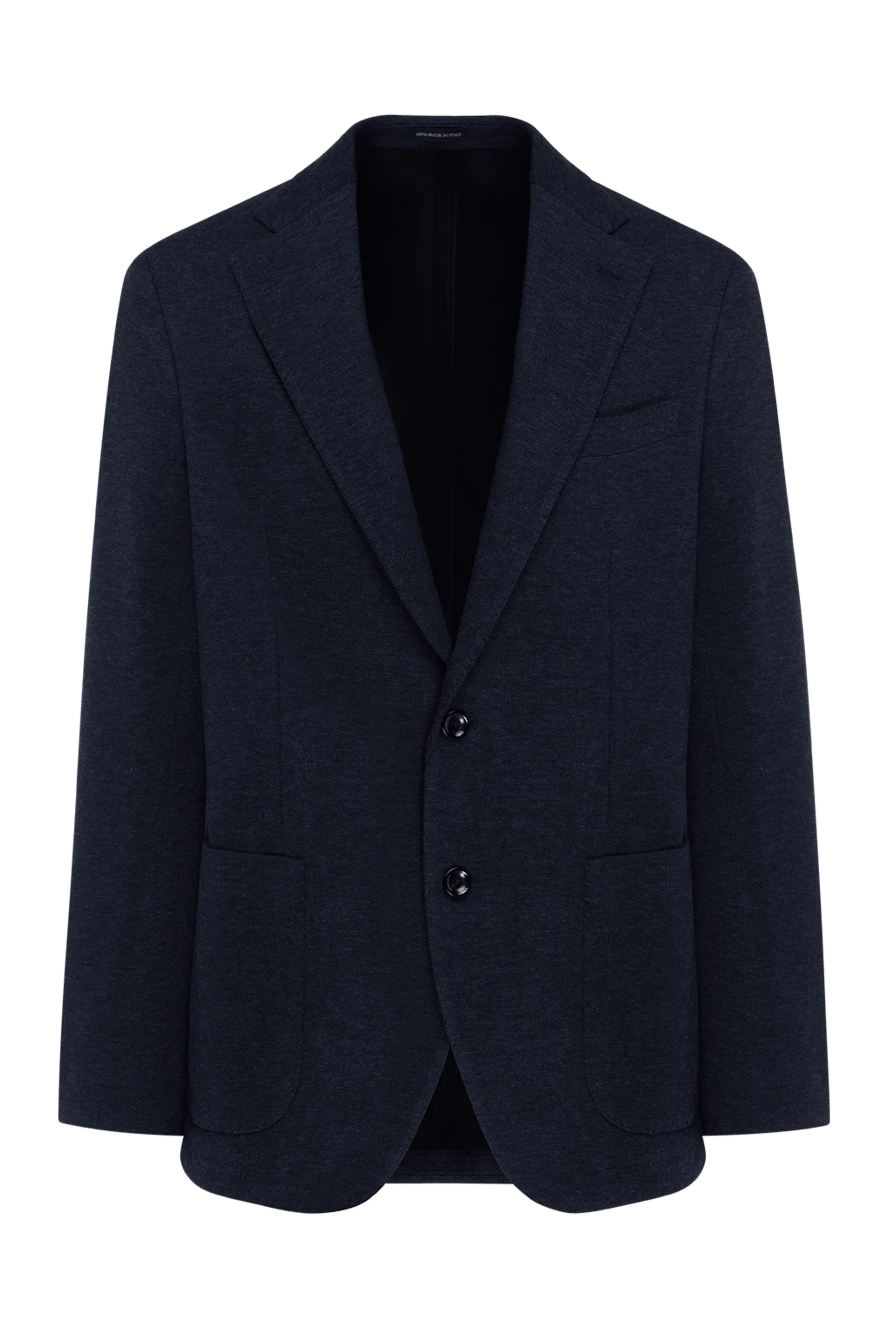 Sartoria Latorre піджак із бавовни однобортний чоловічий синій 184978 - фото 1