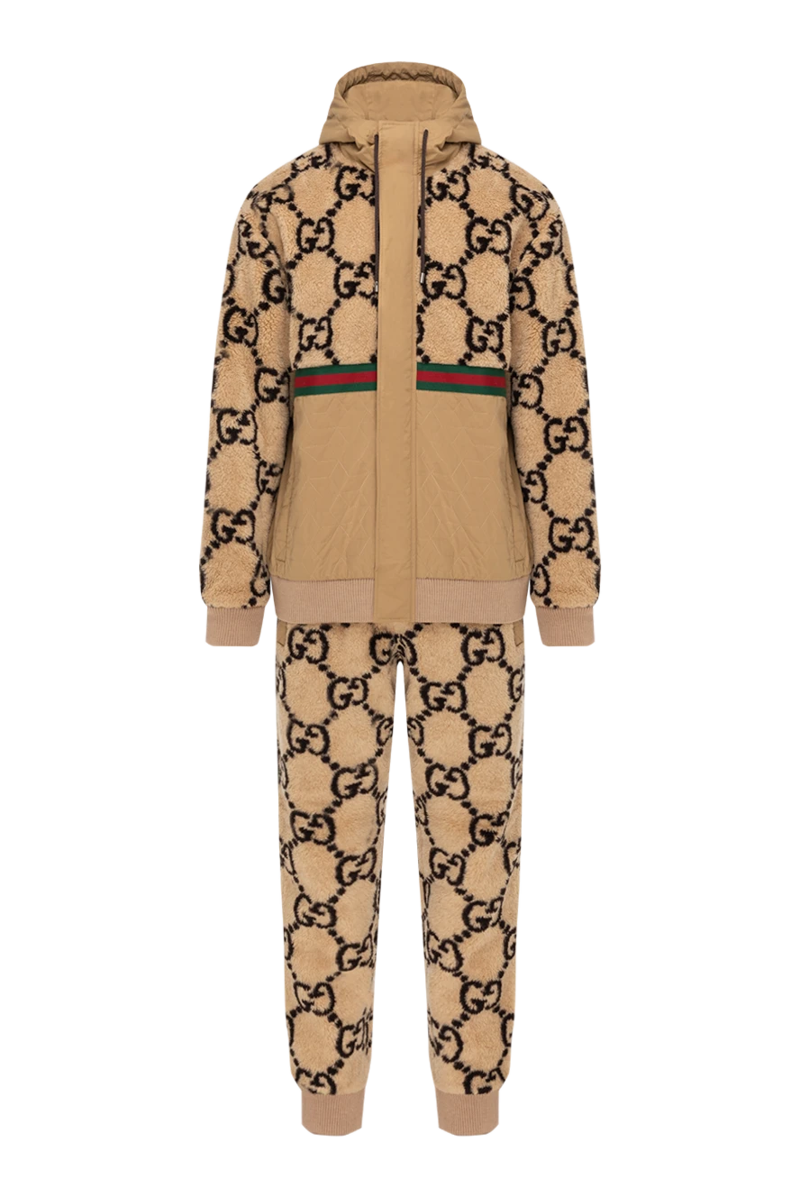 Gucci прогулянковий костюм з текстилю jumbo gg бежевий 185209 - фото 1