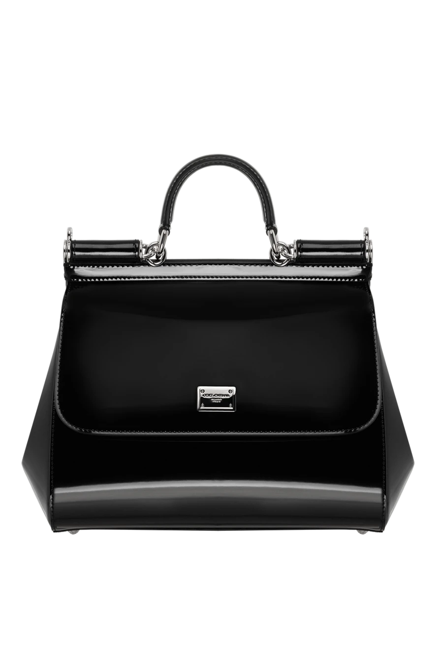 Dolce & Gabbana велика сумка sicily із телячої шкіри чорна 185507 - фото 1