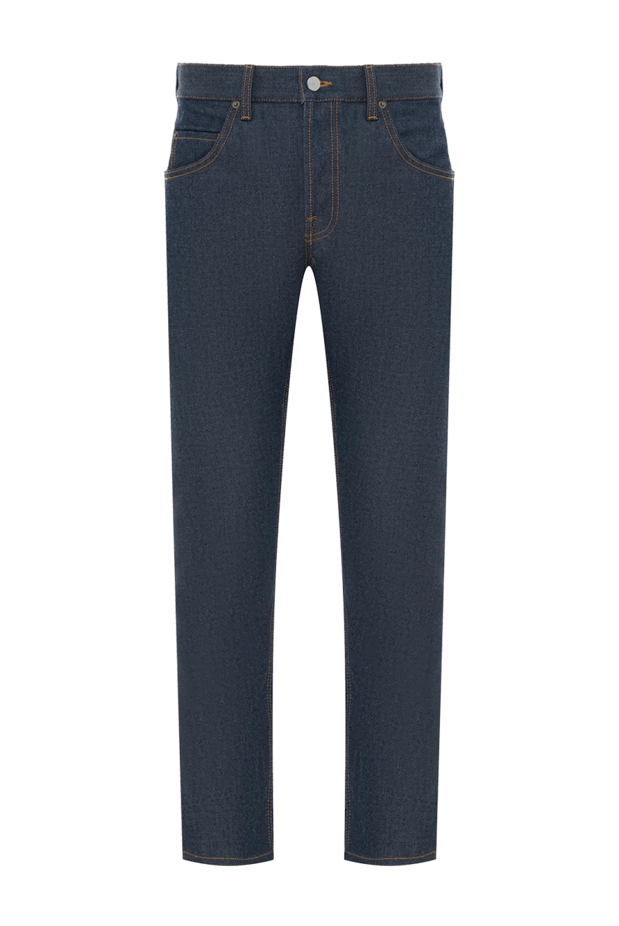 Gucci синие мужские джинсы из хлопка с логотипом 185533 - фото 1