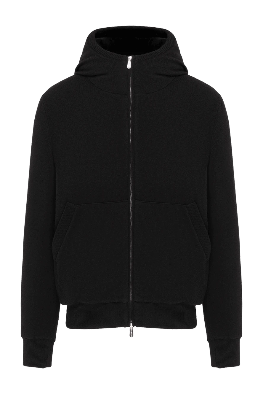 Svevo men's black cashmere fur jacket with hood 185598 - photo 1