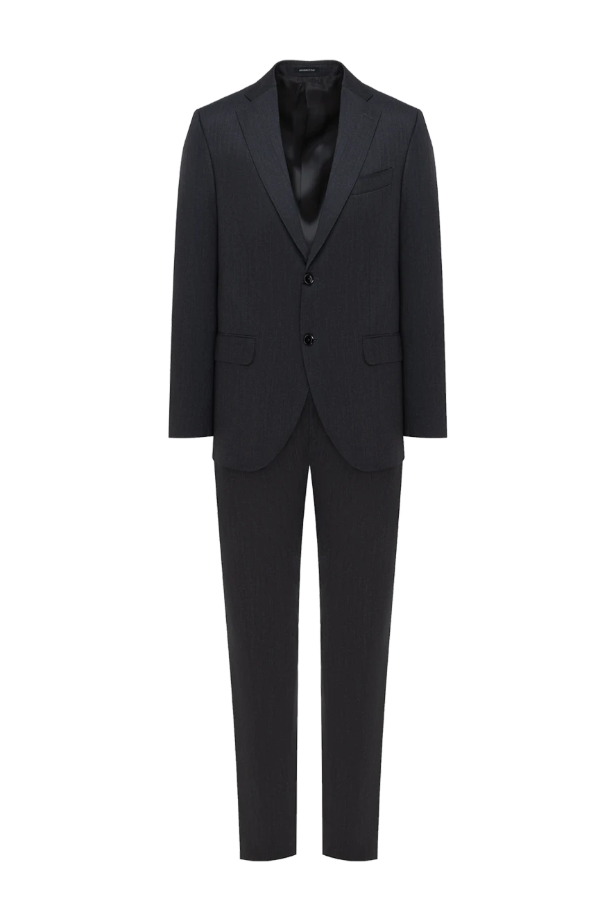 Sartoria Latorre мужской костюм классический серый из шерсти 185623 - фото 1