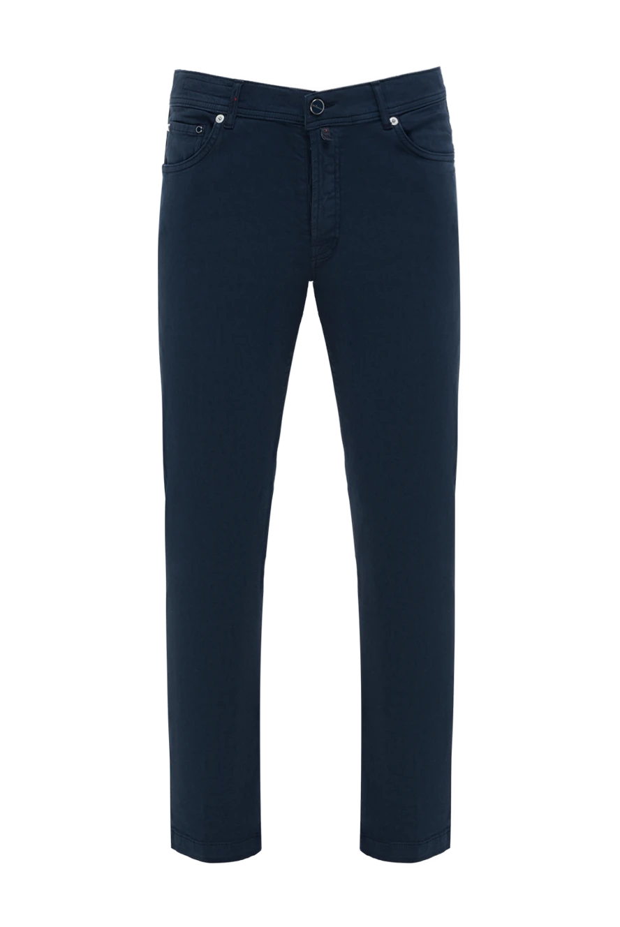 Kiton вузькі джинси сині бавовняні чоловічі на удзиках 185687 - фото 1