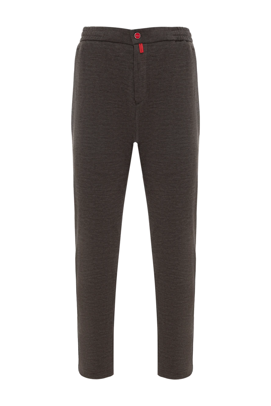 Kiton штани чоловічі коричневі чоловічі з вовни 185699 - фото 1