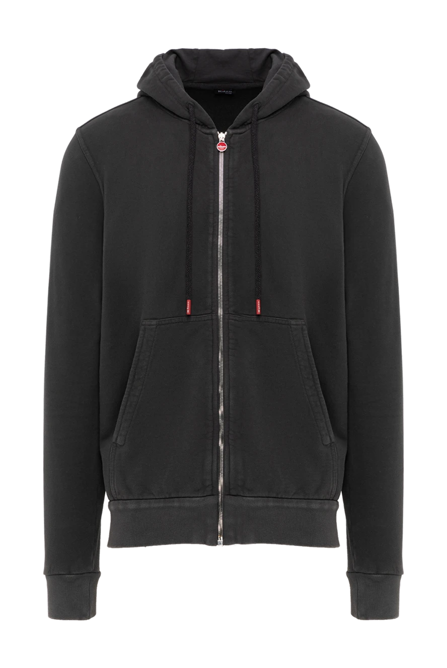 Kiton кофта спортивна сіра чоловіча з капюшоном 185706 - фото 1