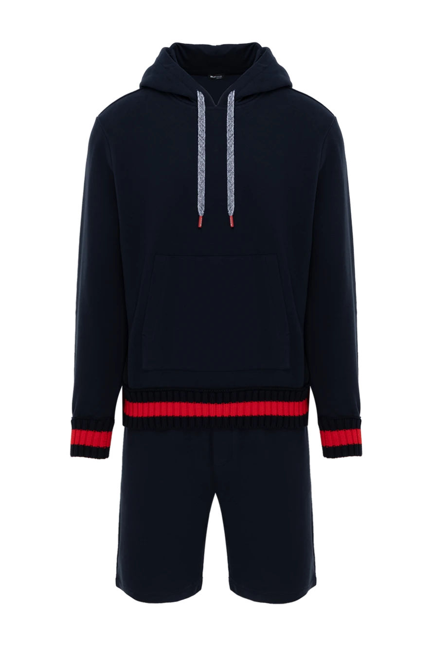 Kiton спортивный мужской костюм синий с шортами 185713 - фото 1
