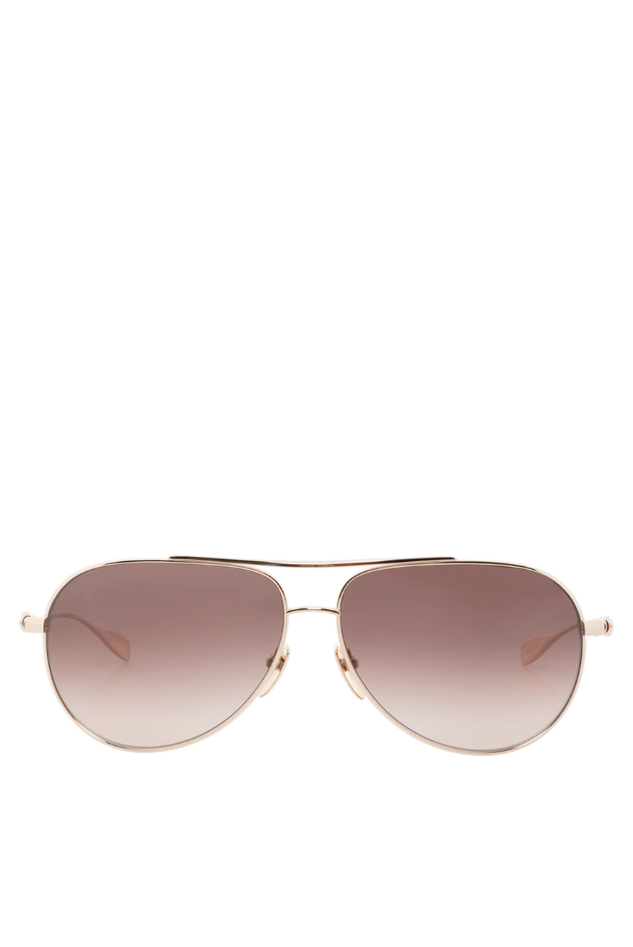Chrome Hearts окуляри від сонця авіатори золоті з коричневим склом 186262 - фото 1