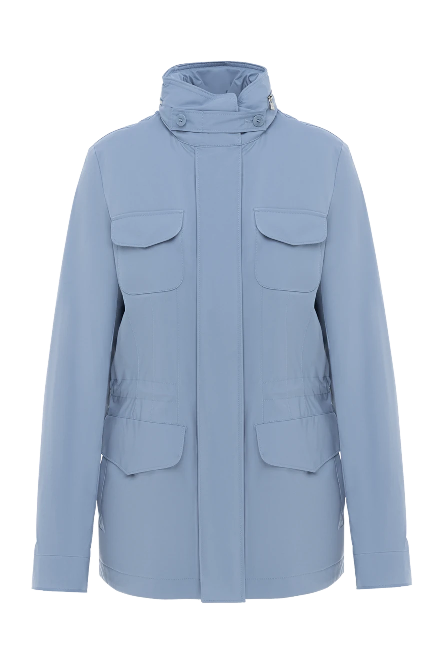 Loro Piana куртка з windmate stretch блакитна із суміші мікрофібри та кашеміру 186384 - фото 1