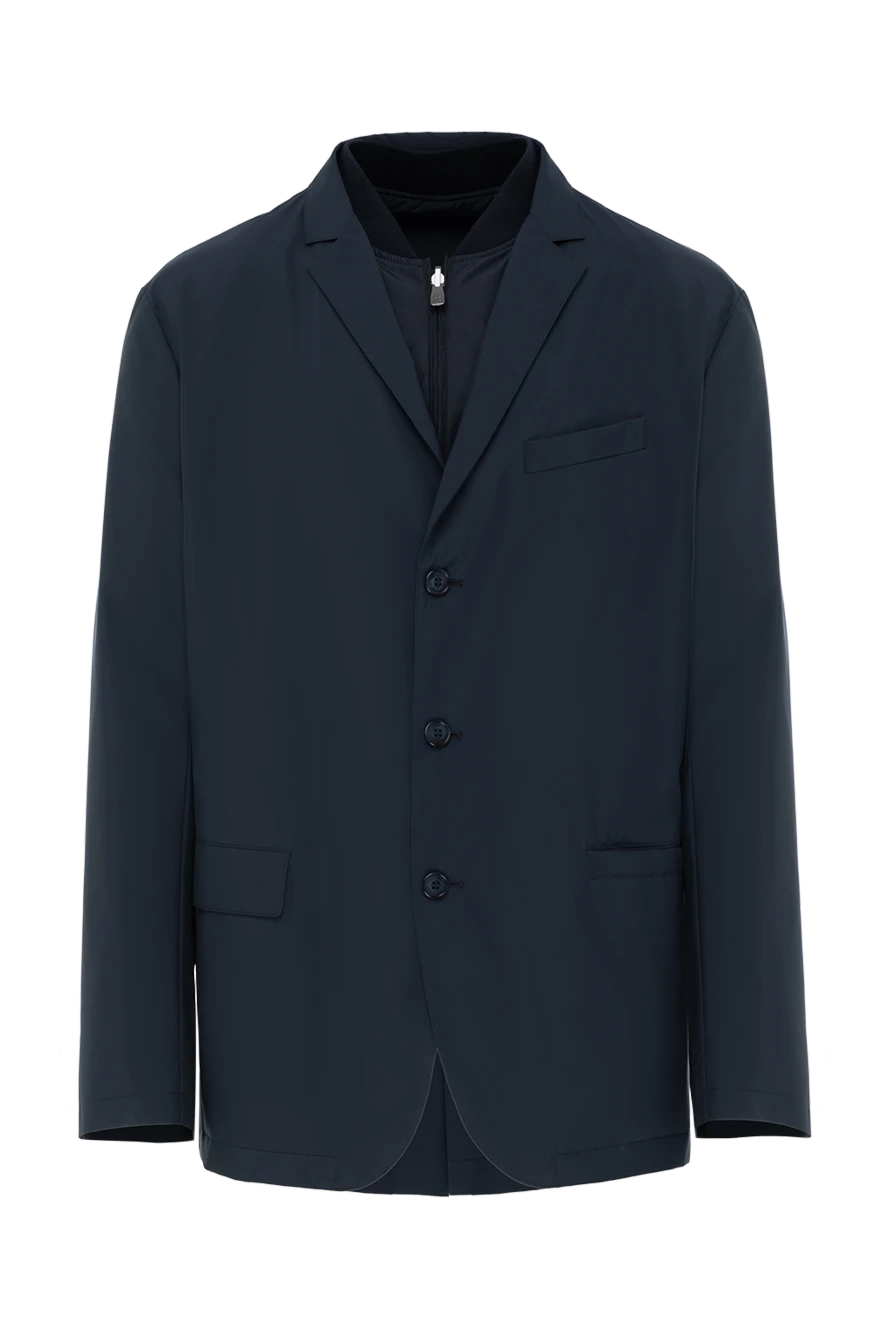 Corneliani синя куртка-піджак чоловіча на удзиках 186546 - фото 1