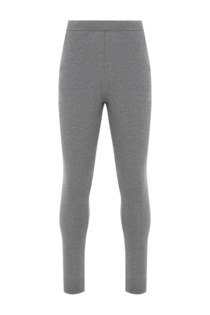 Corneliani узкие мужские брюки из хлопка и кашемира серые 186654 - фото 1