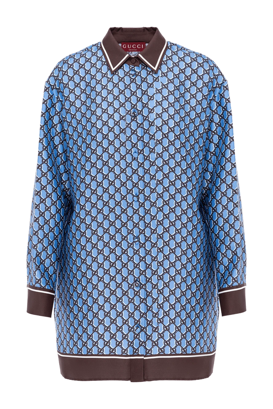 Gucci жіноча сорочка із шовку з gg shadow 186702 - фото 1