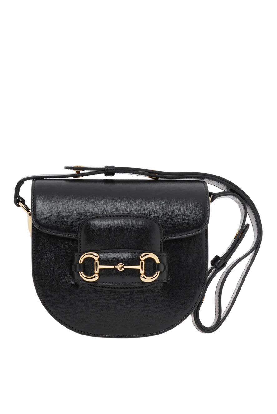 Gucci міні-сумка через плече horsebit 1955 із чорної шкіри 186766 - фото 1