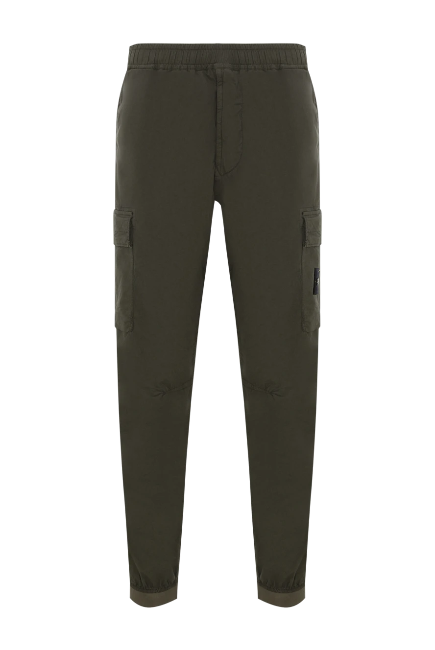Stone Island мужские брюки зеленые с эластичным поясом 186877 - фото 1