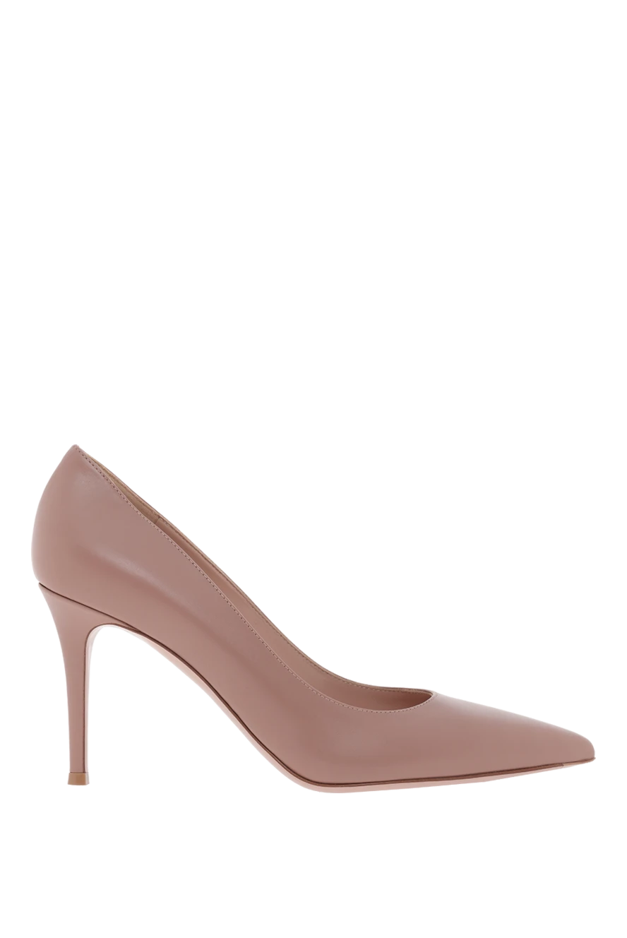 Gianvito Rossi туфлі-човники на підборах з гострим носком gianvito 85 бежеві 186970 - фото 1