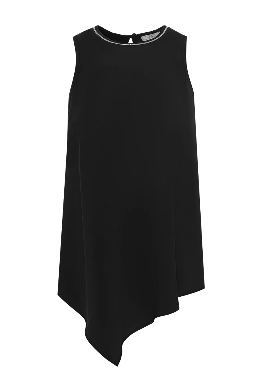 Peserico asymmetrical viscose top black 187009 - photo 1