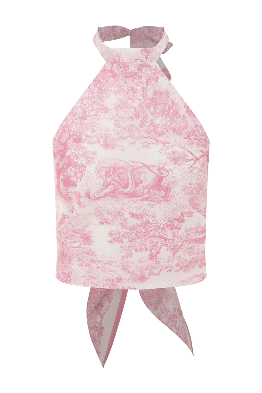Dior jouy sauvage pink silk top for women 187044 - photo 1