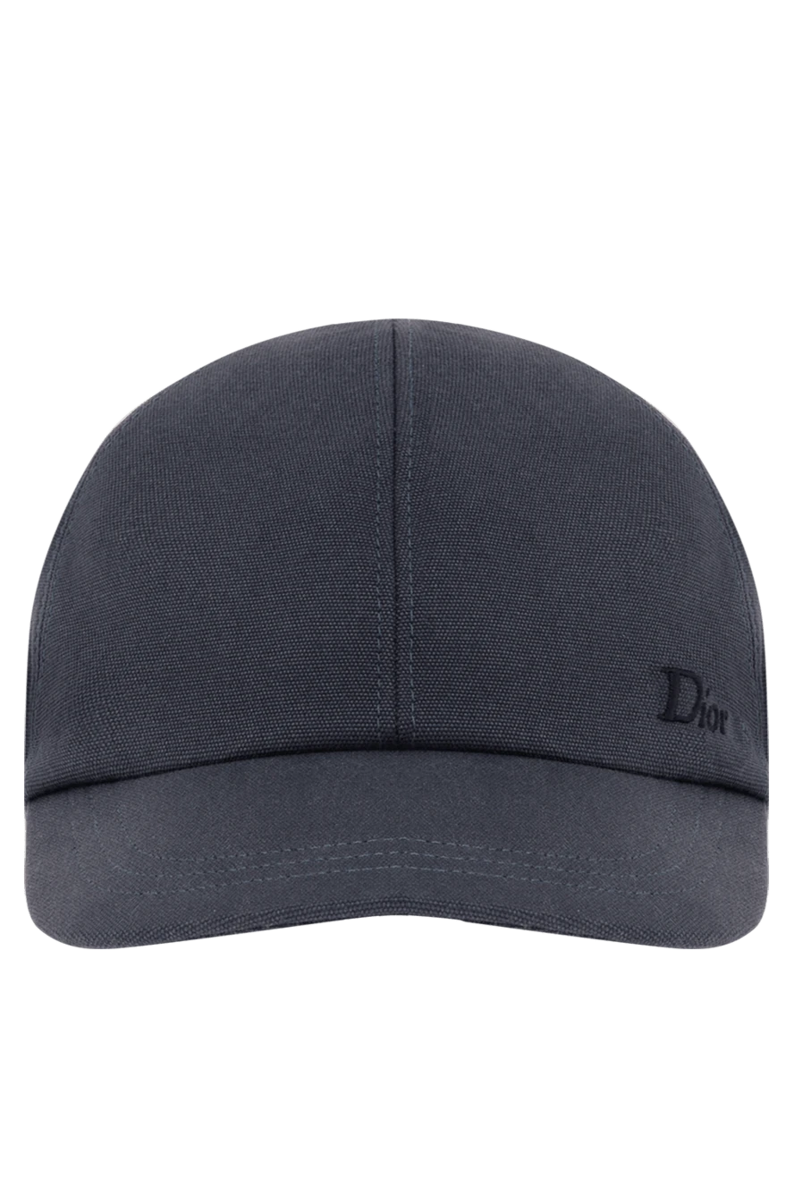 Dior gray men's cap with cotton logo 187074 - photo 1