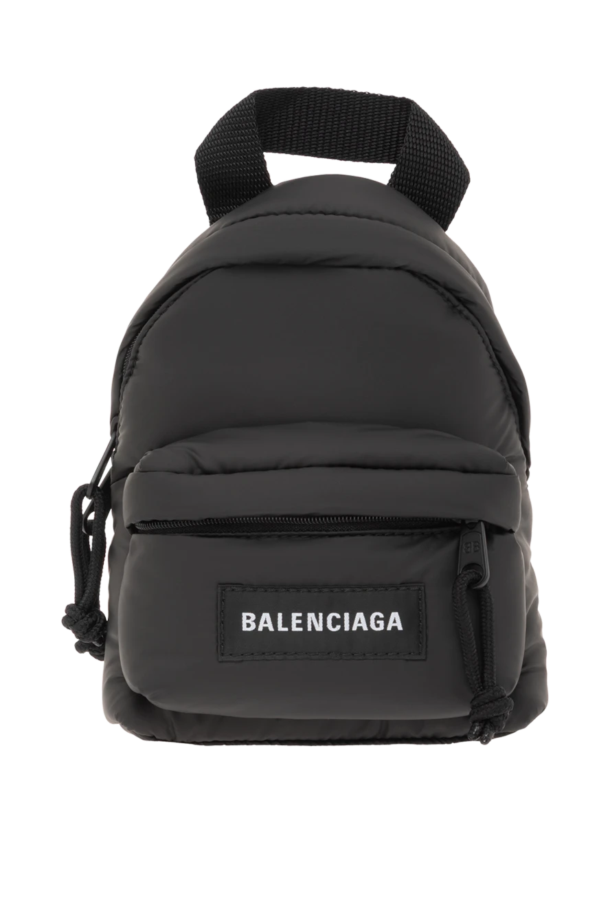 Balenciaga мини рюкзак черный с логотипом из нейлона 187148 - фото 1