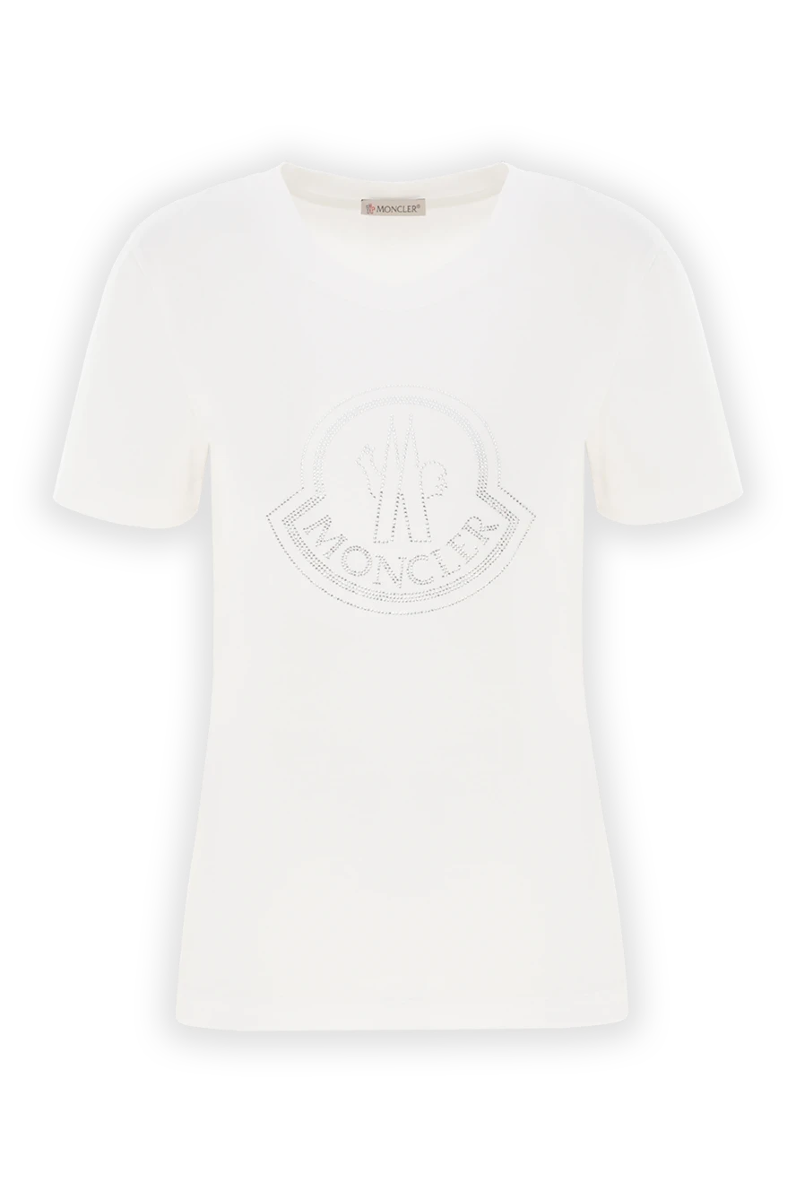 Moncler футболка з бавовни з кристалічним логотипом. 187162 - фото 1