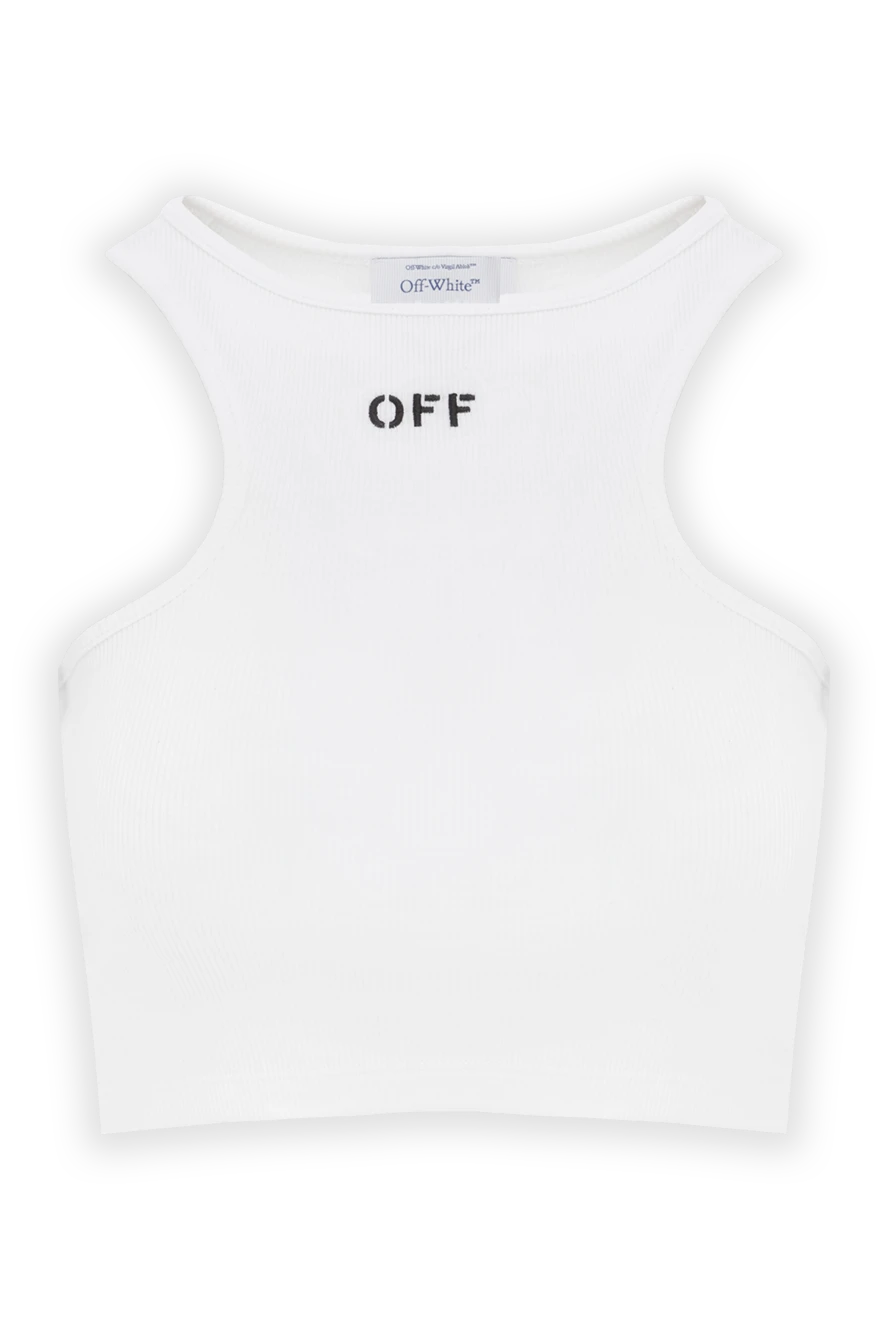 Off-White топ білий off stamp ребристий жіночий 187233 - фото 1