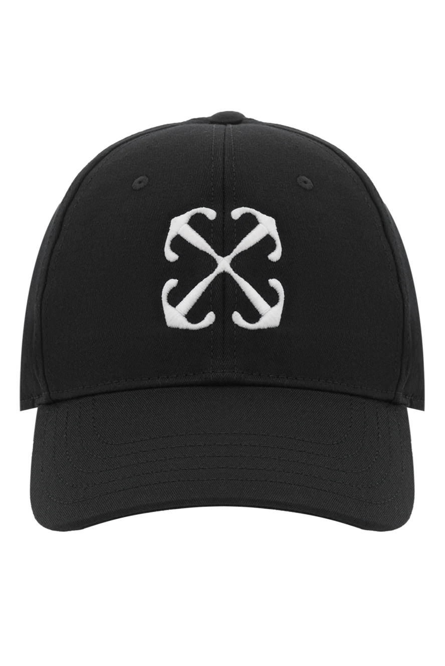 Off-White чорна кепка з контрастною вишивкою логотипу 187274 - фото 1