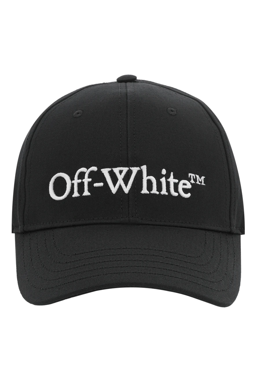 Off-White бейсболка з вишитим логотипом чорна чоловіча 187276 - фото 1