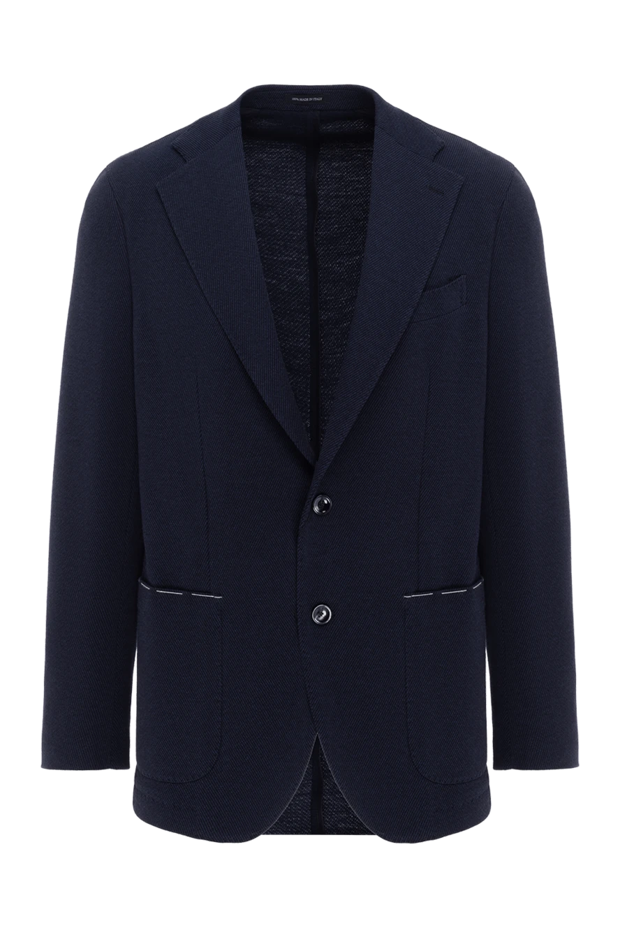 Sartoria Latorre темно-синий однобортный пиджак мужской 187423 - фото 1