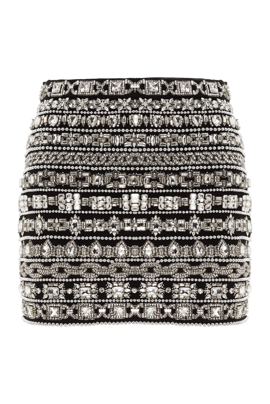 Alexandre Vauthier mini skirt black with crystals 187435 - photo 1