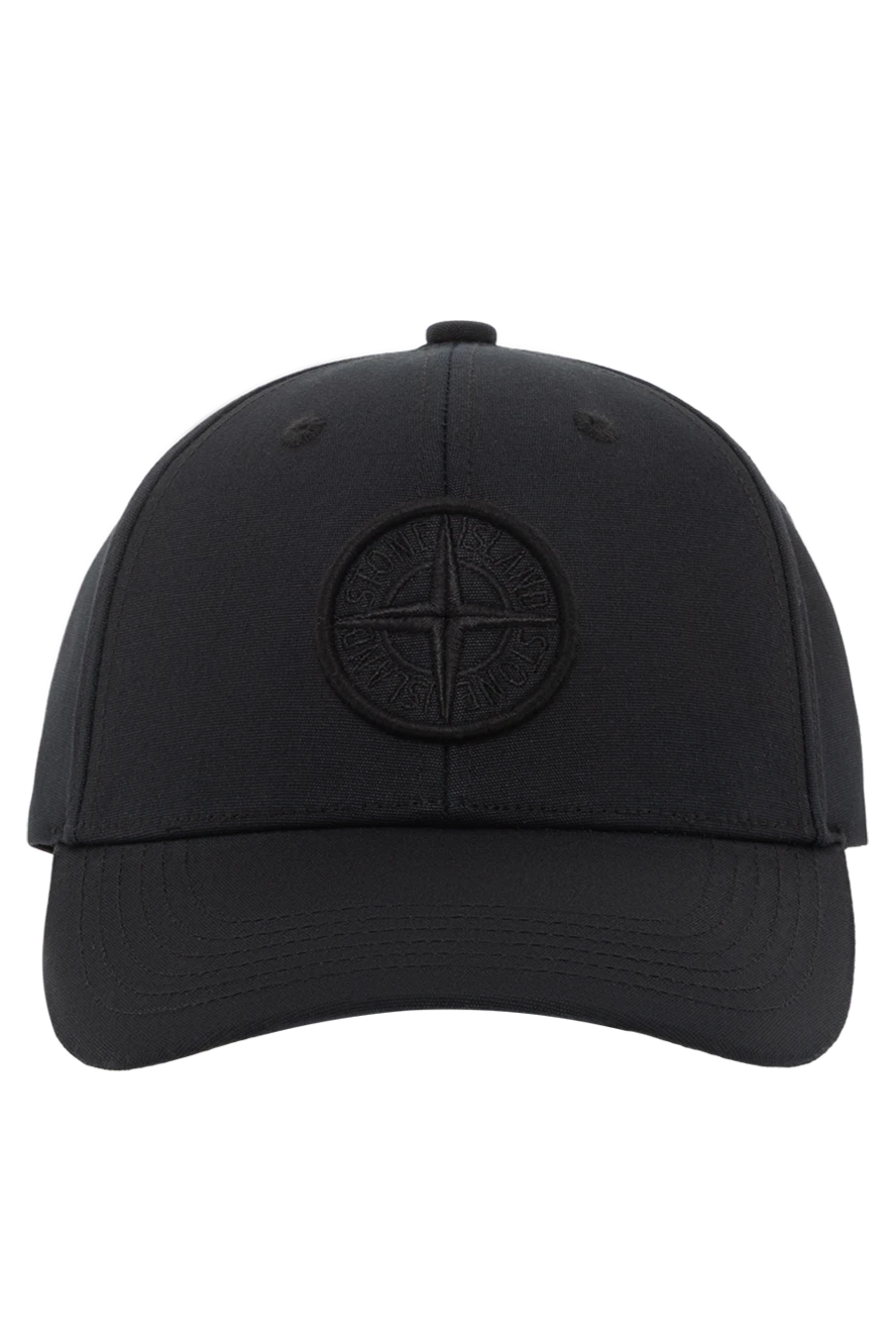 Stone Island черная бейсболка с фирменным логотипом из хлопка 187479 - фото 1