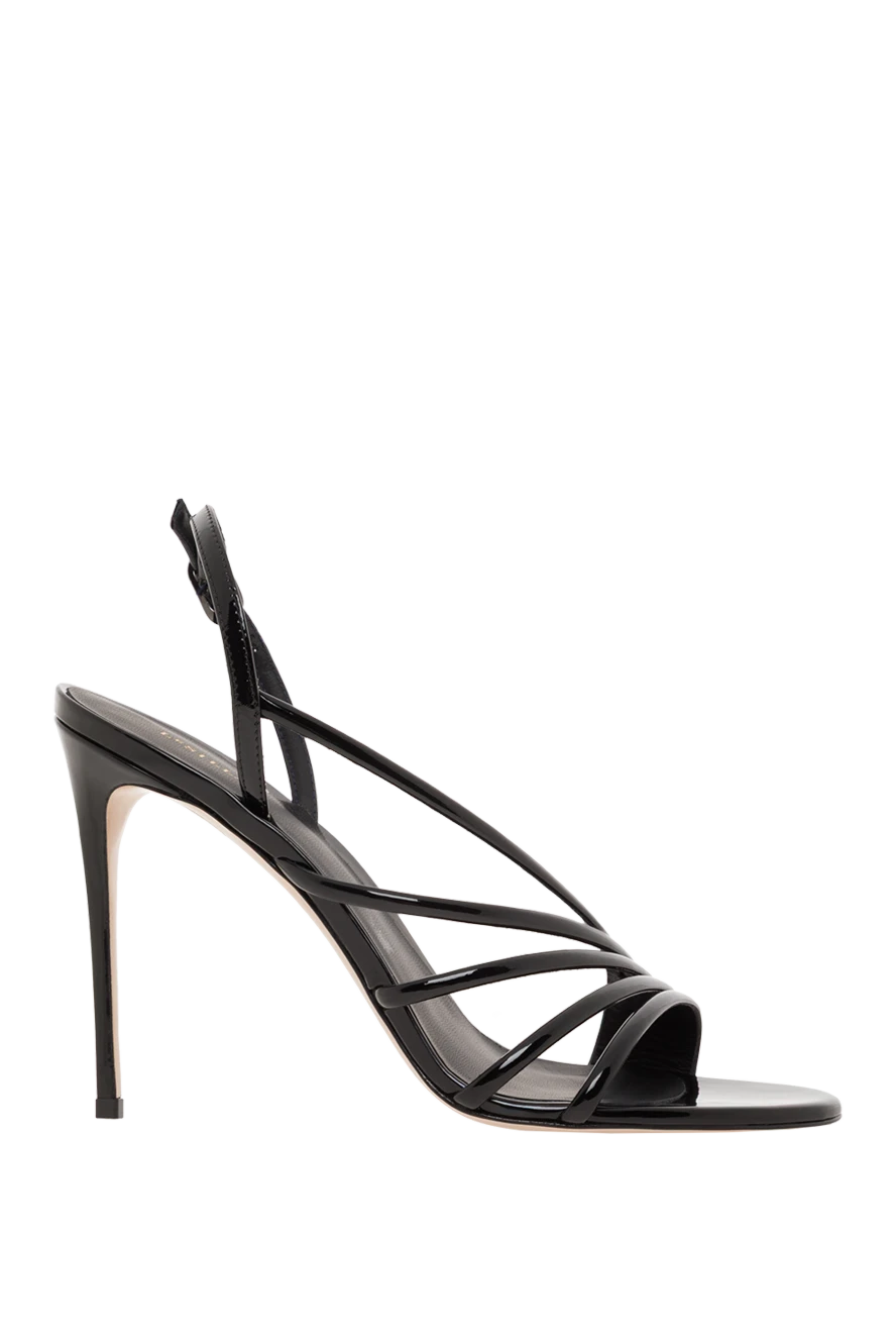 Le Silla black patent leather scarlet high heel stiletto sandals 187638 - photo 1