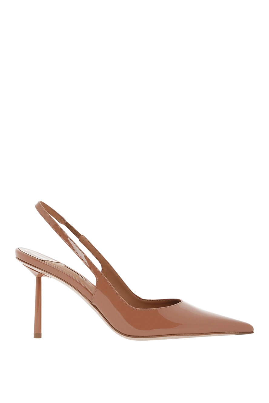 Le Silla bella brown patent leather peep toe heels 187647 - photo 1