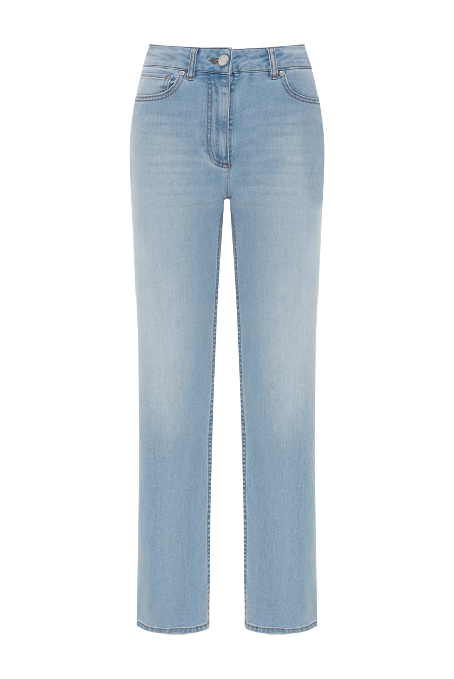 Peserico women's blue cotton denim with a distressed effect 187666 - photo 1