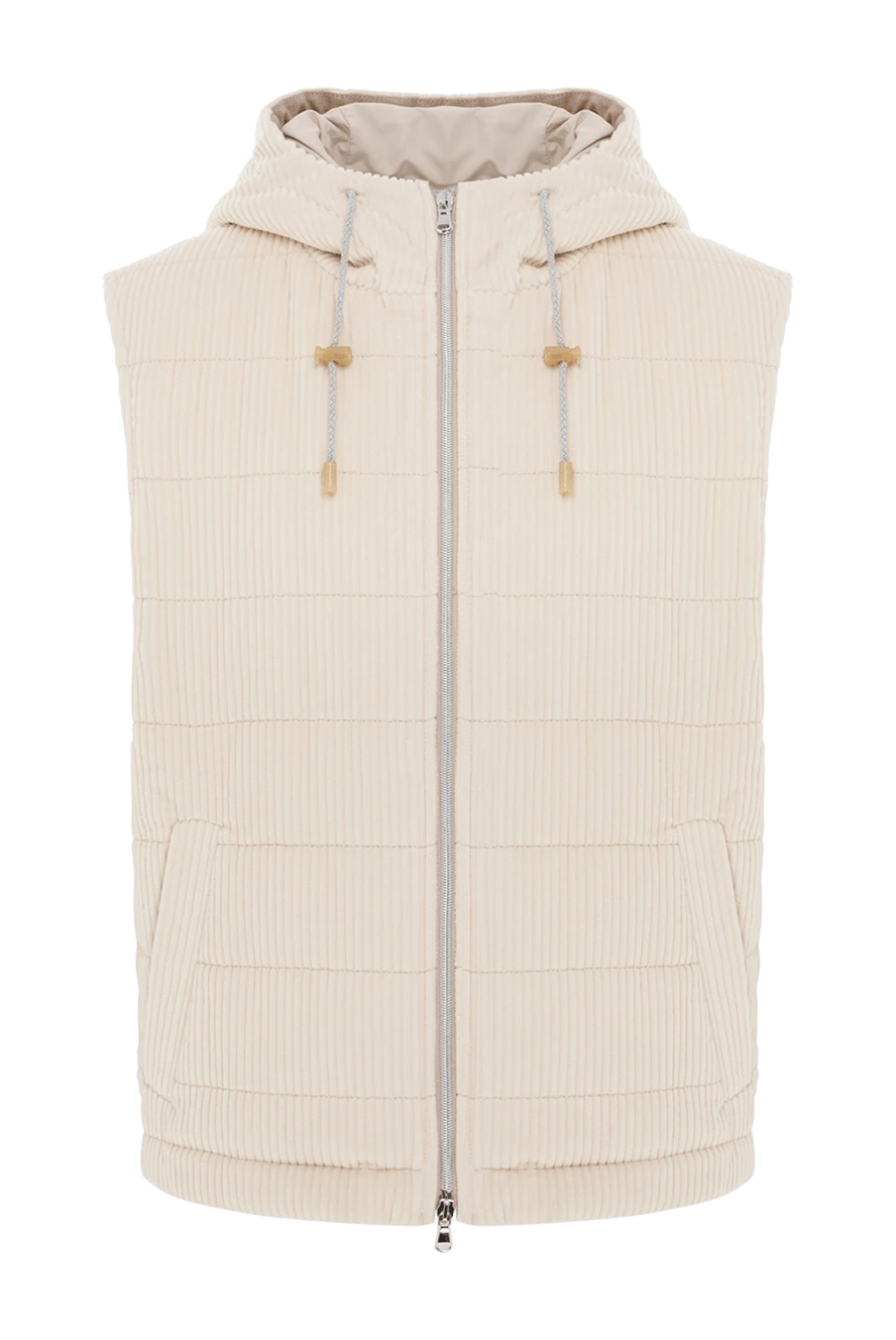 Lubiam men's ivory velvet vest with hood 187723 - photo 1
